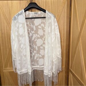 JODIFL Cream Floral Kimono Small
